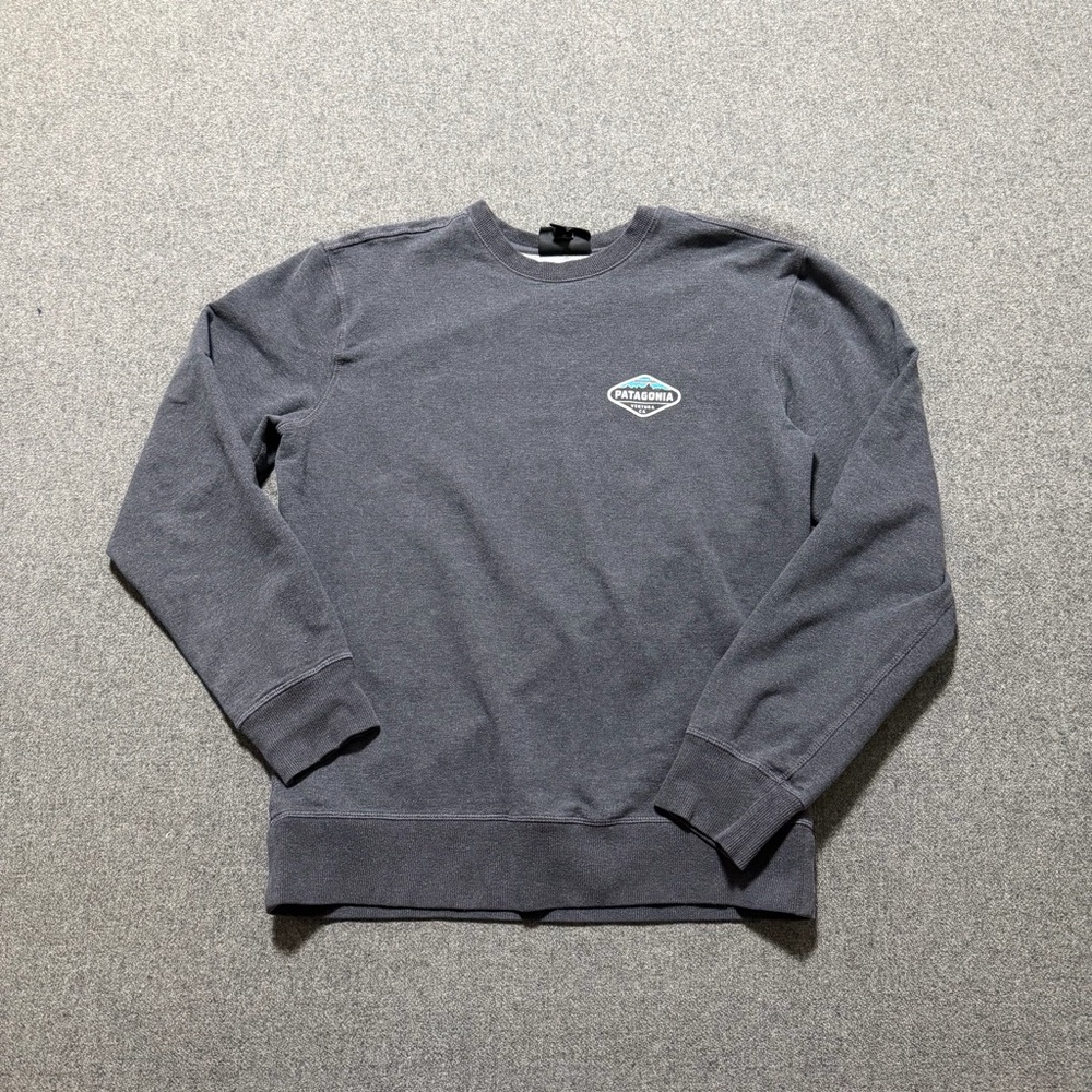Dark Gray Patagonia Basic Crewneck Sweatshirt Small Logo Mens Small